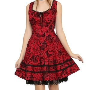 HOT TOPIC red and black dress
